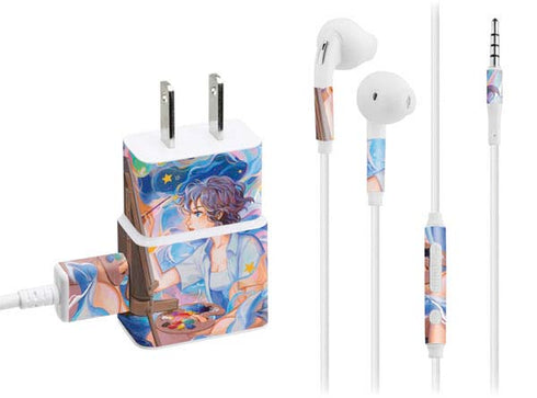 Rainbow Anime Artist Painter by Ivy Dolamore Phone Charger Skin